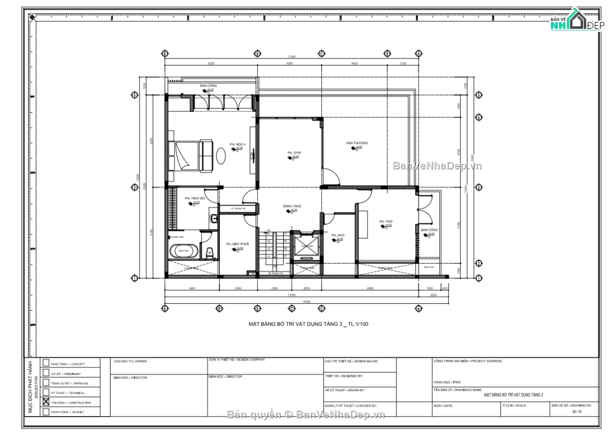 Bản vẽ thi công,kiến trúc và kết cấu,cấp nước