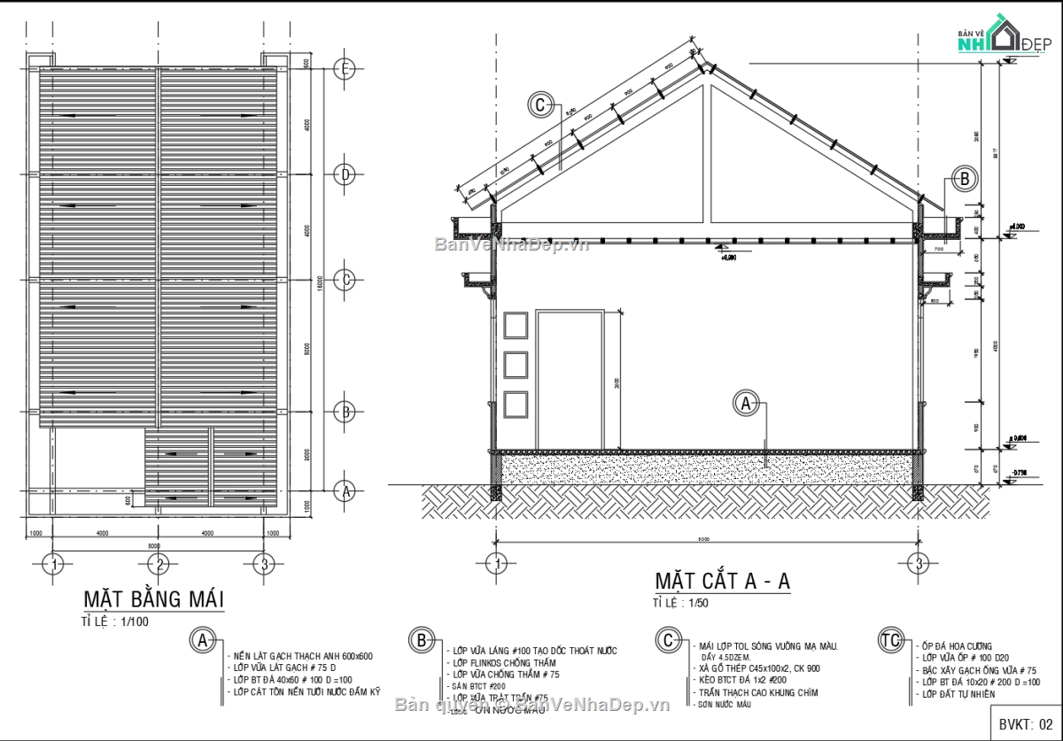 mái thái 1 tầng,biệt thự mái thái,biệt thự 1 tầng mái thái