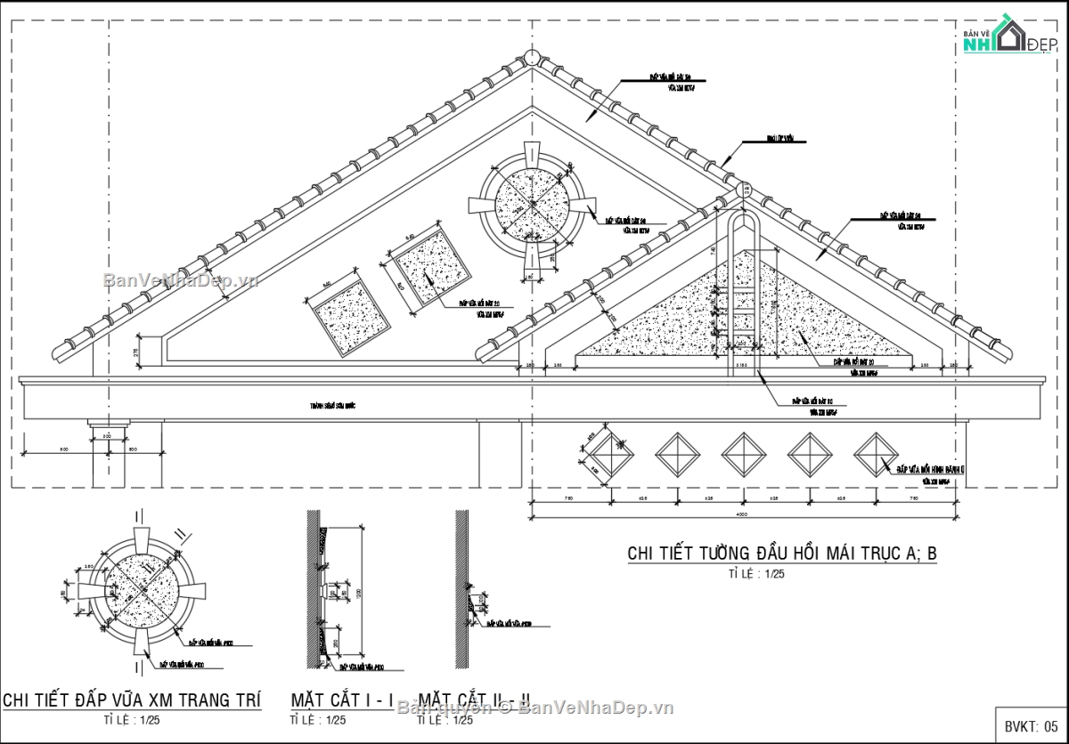 mái thái 1 tầng,biệt thự mái thái,biệt thự 1 tầng mái thái
