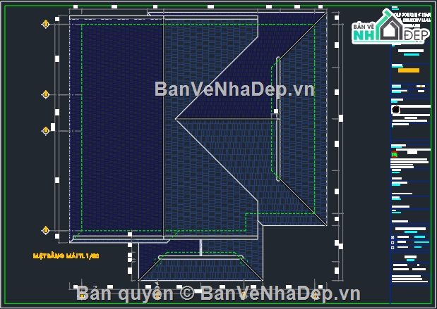 biệt thự mái thái,Bản vẽ biệt thự mái thái,Bản vẽ biệt thự mái thái đẹp,Bản vẽ biệt thự