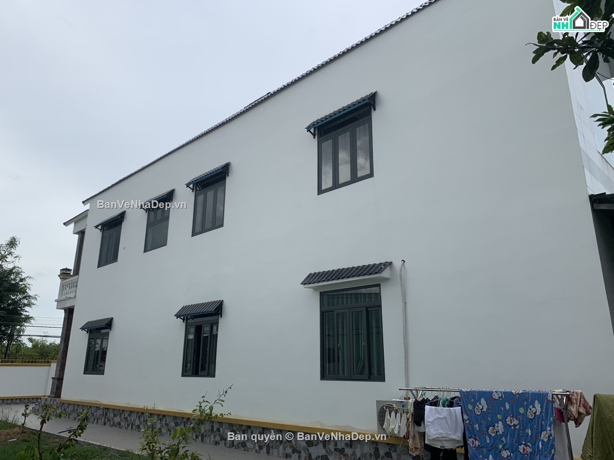 Bản vẽ biệt thự mái thái,Bản vẽ biệt thự mái thái đẹp,Bản vẽ biệt thự mái thái 2 tầng