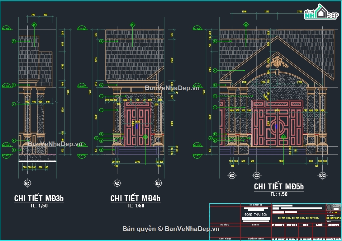 Bản vẽ biệt thự đẹp,Bản vẽ biệt thự mái thái,Bản vẽ nhà vườn đẹp