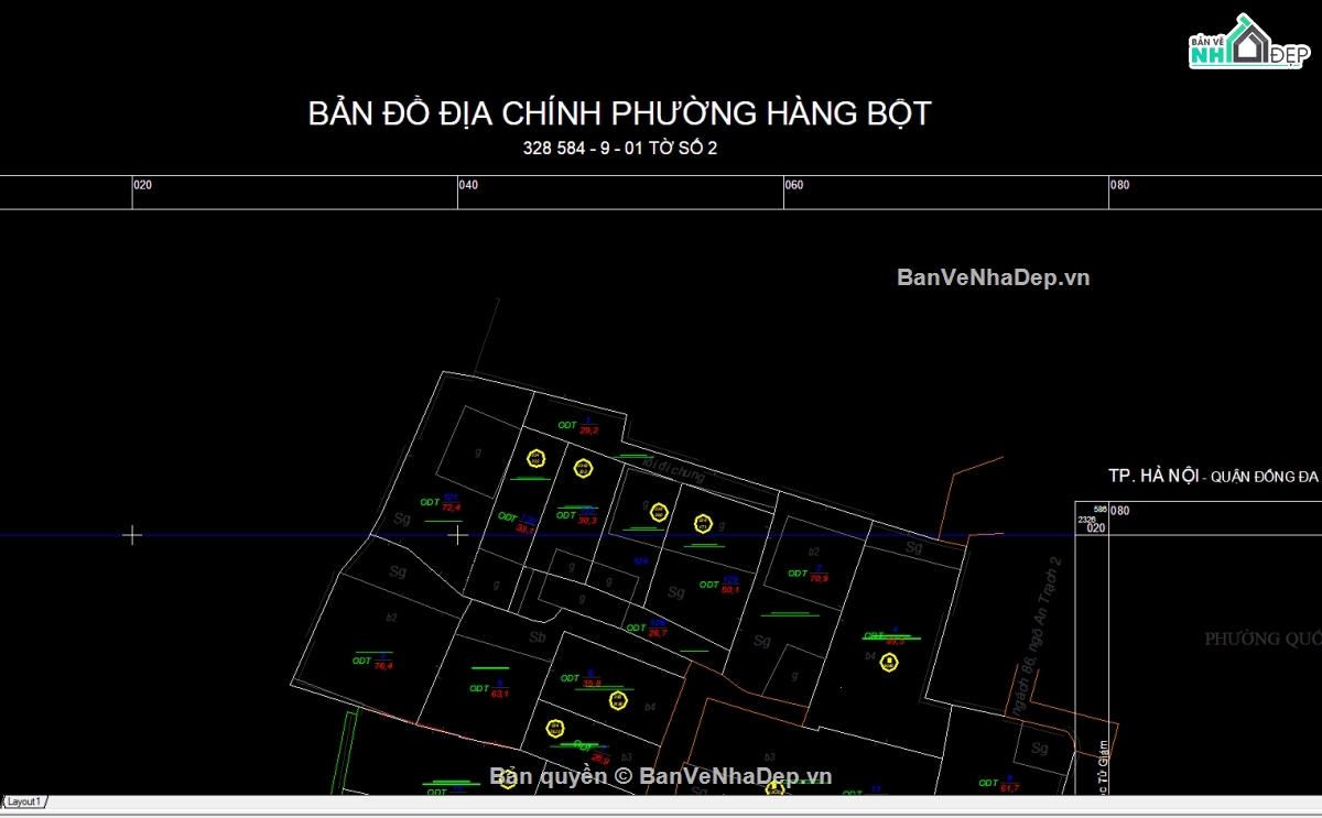 Bản đồ địa chính phường Hàng Bột VN2000,Bản đồ Quy hoạch phường Hàng Bột,File Cad bản đồ địa chính,phường Hàng Bột