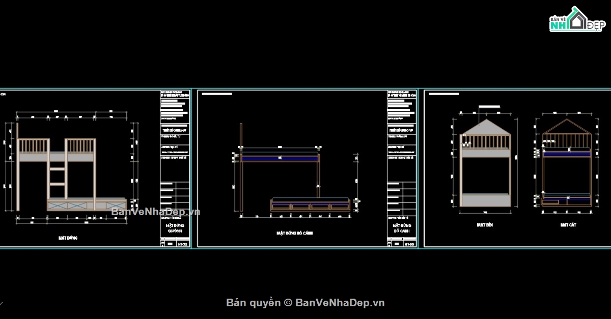 thư viện cad nội thất,file cad nội thất,file cad giường tầng,bổ chi tiết cad nội thất,Bản vẽ nội thất,Bản vẽ chi tiết giường