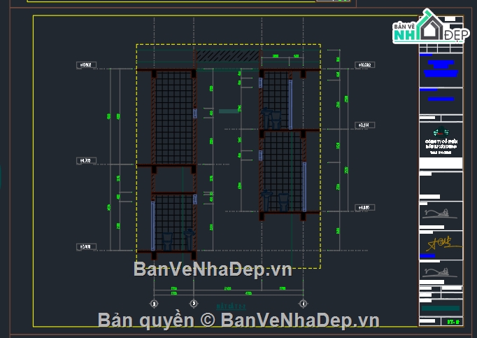 nhà phố 3 tầng,cad nhà phố 3 tầng,bản vẽ nhà phố 3 tầng,file cad nhà phố 3 tầng