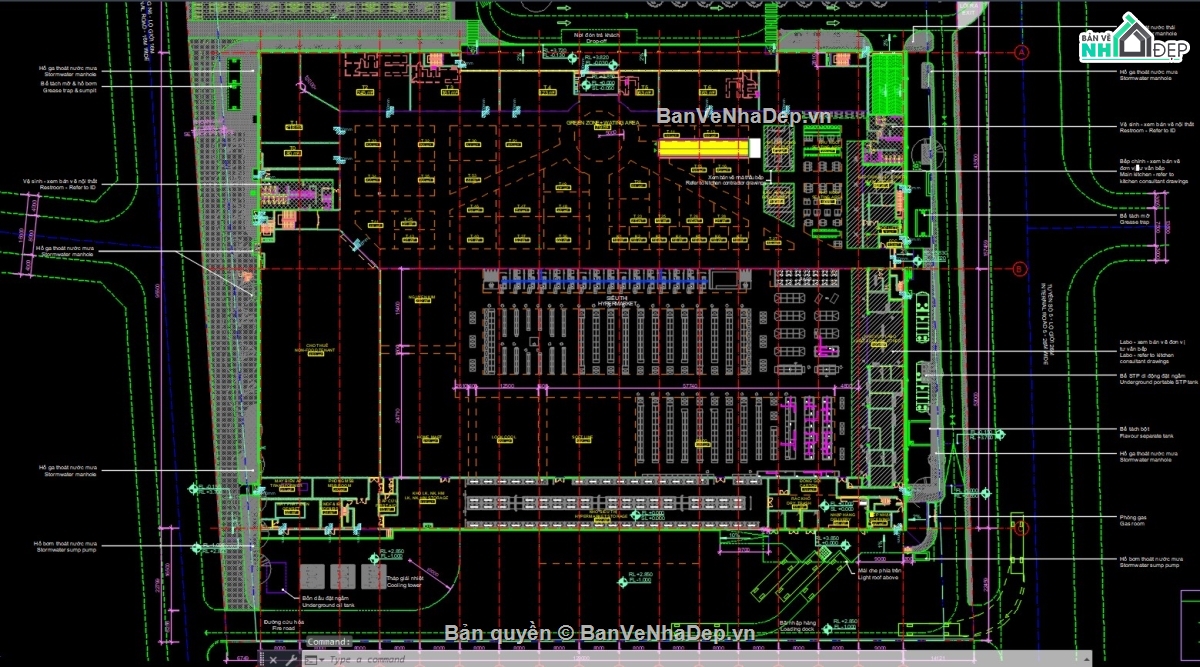 thiết kế siêu thị,Bản vẽ siêu thị big C,thiết kế mẫu siêu thị