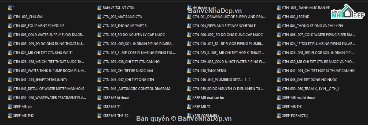 Bản vẽ MEP chung cư,bản vẽ cấp thoát nước chung cư,bản vẽ HVAC chung cư