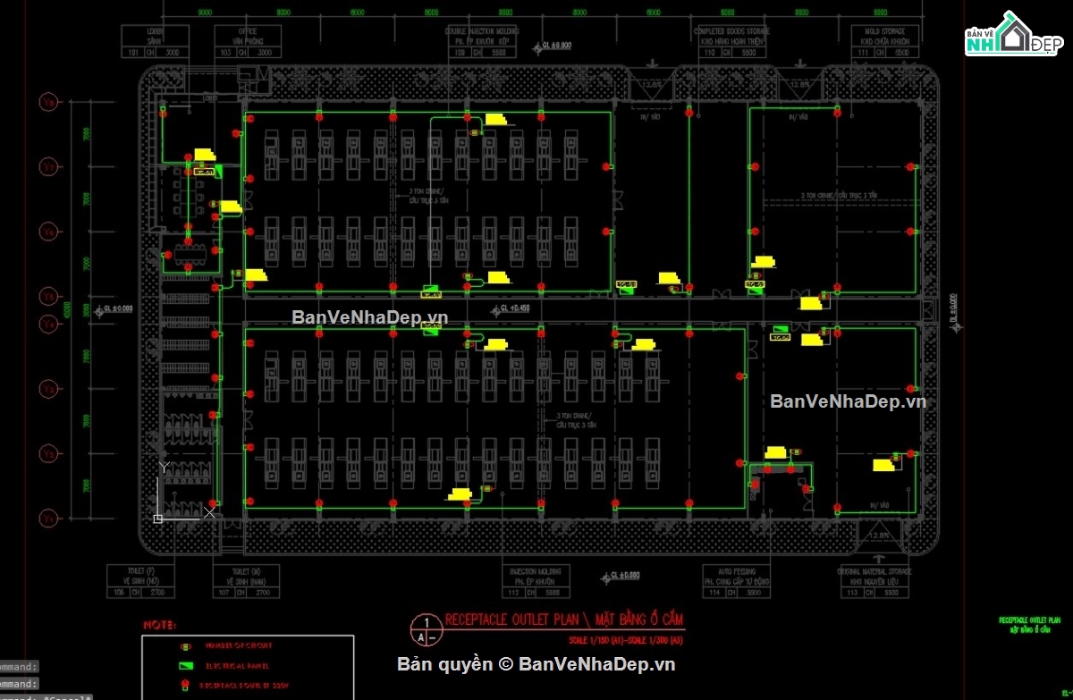 hệ thống điện,bản vẽ điện nhà máy,bản vẽ điện nhẹ nhà máy