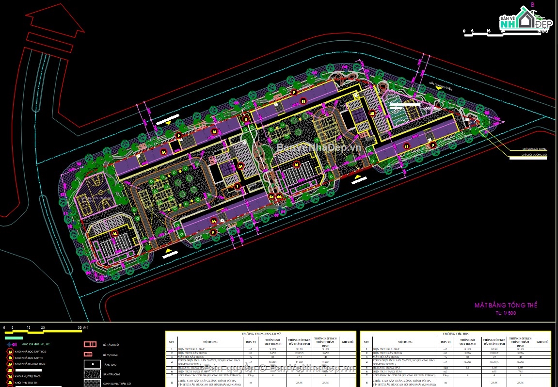 cad trường học,cad trường tiểu học,cad trường học quốc tế