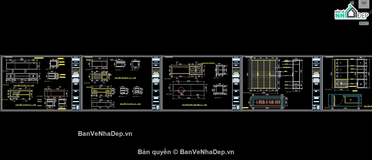 bản vẽ cad nội thất biệt thự,bổ chi tiết nội thất biệt thư,nội thất biệt thự 2 tầng