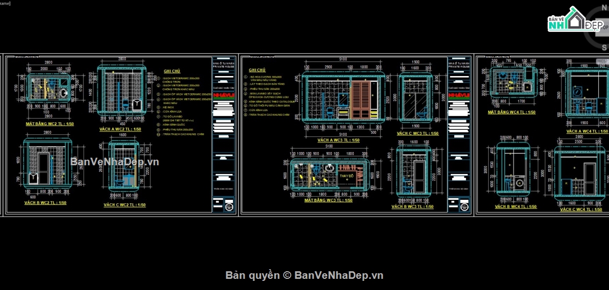 bản vẽ cad nội thất biệt thự,bổ chi tiết nội thất biệt thư,nội thất biệt thự 2 tầng
