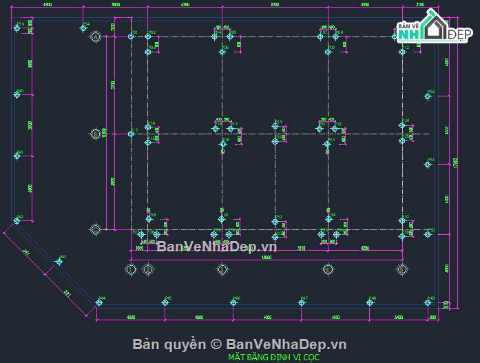 Bản Vẽ Mẫu,File AutoCAD Biệt Thự,Biệt thự  11x16m,Kết cấu biệt thự,Bản vẽ nhà dân,Thiết kế kết cấu