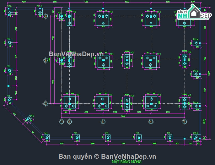 Bản Vẽ Mẫu,File AutoCAD Biệt Thự,Biệt thự  11x16m,Kết cấu biệt thự,Bản vẽ nhà dân,Thiết kế kết cấu