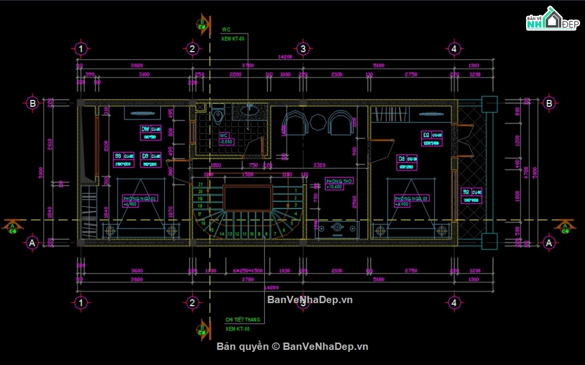 Bản vẽ kiến trúc nhà phố,nhà phố tân cổ điển,thiết kế nhà phố 5x13m