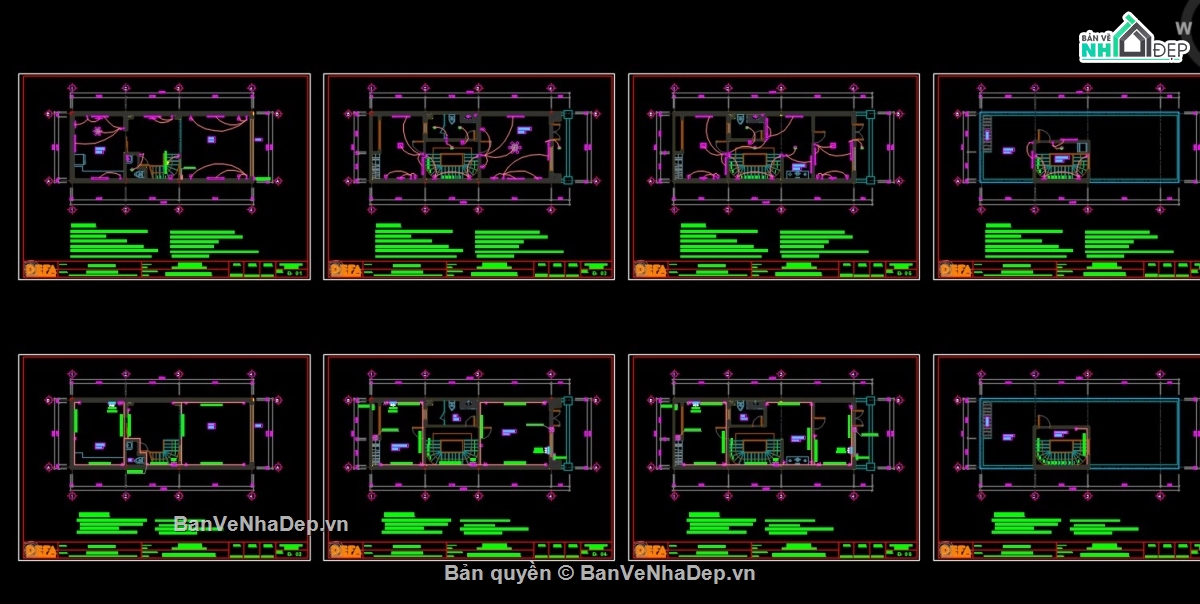Bản vẽ kiến trúc nhà phố,nhà phố tân cổ điển,thiết kế nhà phố 5x13m
