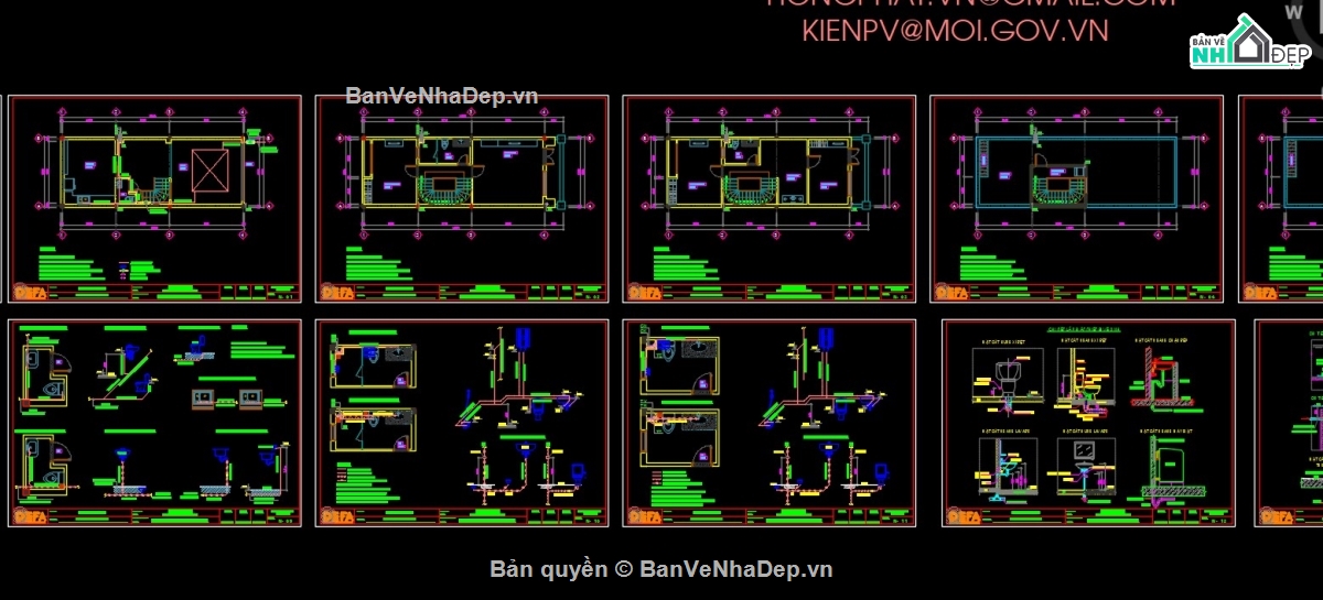 Bản vẽ kiến trúc nhà phố,nhà phố tân cổ điển,thiết kế nhà phố 5x13m