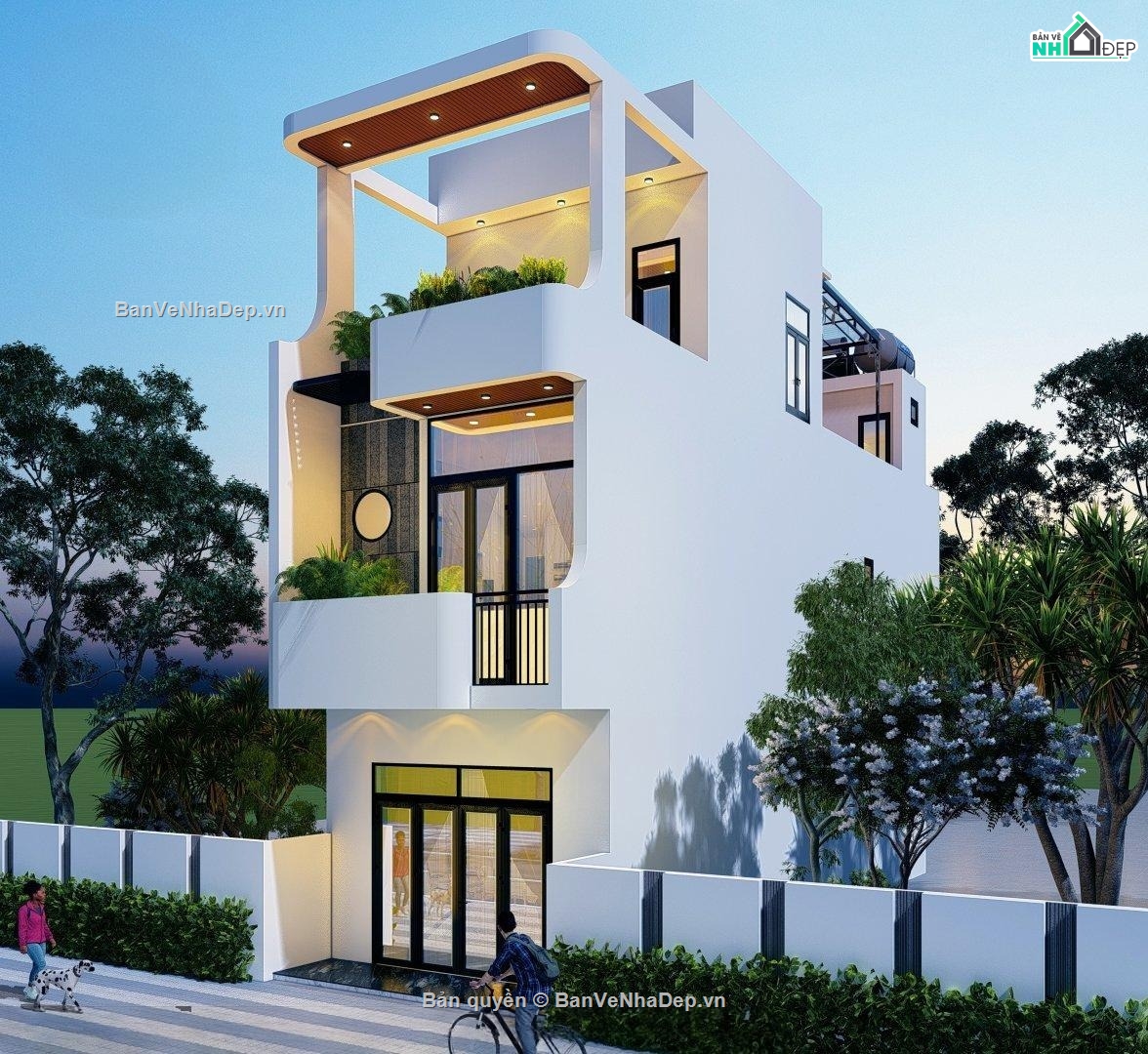 mẫu nhà 2 tầng 1 tum,nhà phố hiện đại,nhà phố 2 tầng