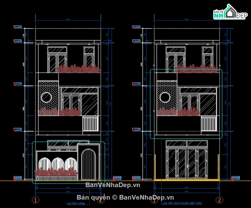 mẫu nhà 2 tầng 1 tum,nhà phố hiện đại,nhà phố 2 tầng