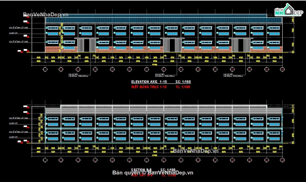 Bản vẽ nhà kho,kiến trúc nhà kho,bản vẽ nhà xưởng,kiến trúc nhà xưởng