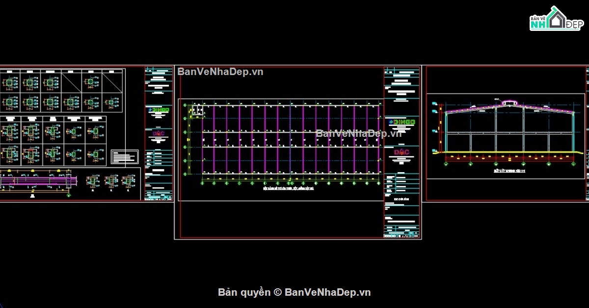 Bản vẽ nhà kho,kiến trúc nhà kho,bản vẽ nhà xưởng,kiến trúc nhà xưởng