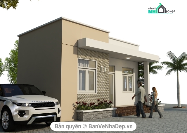 bản vẽ nhà 1 tầng,thiết kế nhà phố 1 tầng,nhà 1 tầng 4x8m,mẫu nhà trệt hiện đại