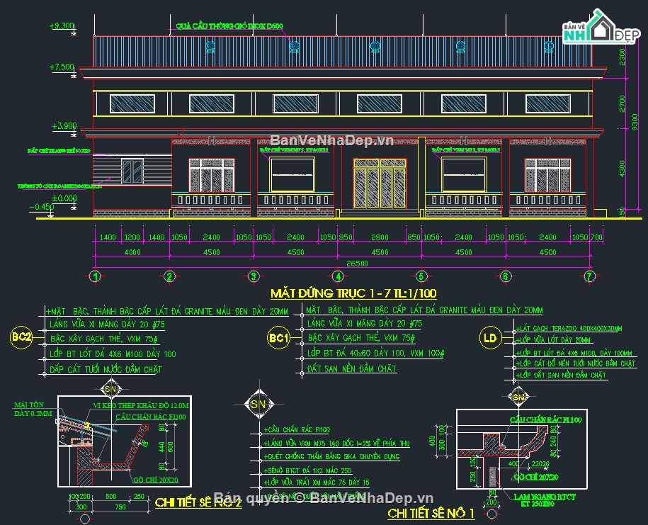 nhà đa năng trường học,bản vẽ nhà đa năng,file cad nhà đa năng,nhà đa năng file cad,autocad nhà đa năng