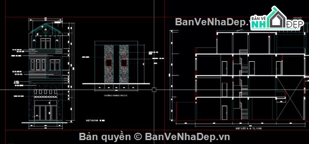 nhà phố 4 tầng,file cad nhà phố 4 tầng,cad nhà phố 4 tầng,autocad nhà phố 4 tầng