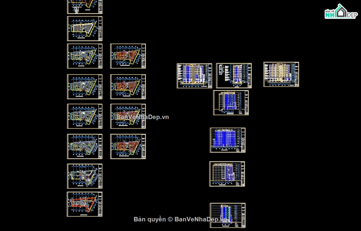 nhà ở 5 tầng,bản vẽ nhà ở 5 tầng,nhà ở cán bộ,bản vẽ nhà ở cán bộ