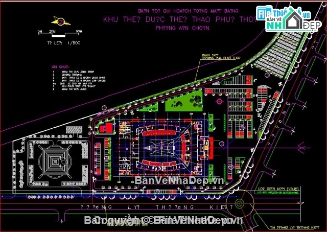 bản vẽ nhà thi đấu phú thọ,nhà thi đấu,nhà thi đấu Phú Thọ