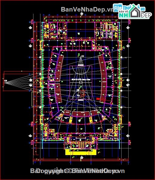 bản vẽ nhà thi đấu phú thọ,nhà thi đấu,nhà thi đấu Phú Thọ