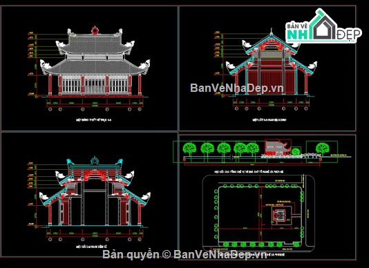 đình chùa,file đình chùa,cad đình chùa