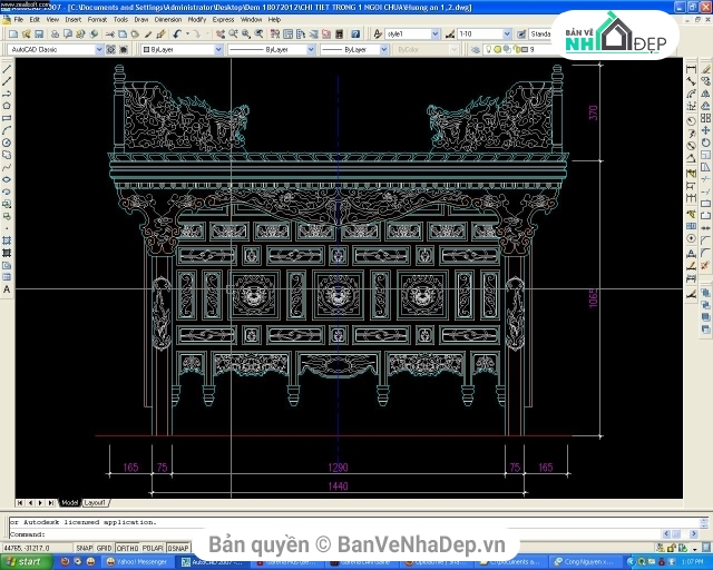 File thiết kế nội thất chùa,kiến trúc chùa,chi tiết thi công chùa,các họa tiết trong chùa