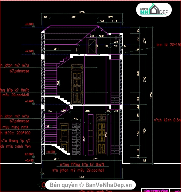 bản vẽ kiến trúc 6x13.8m,kiến trúc Nhà phố 2 tầng,Nhà phố 2 tầng 6x13.8m,bản vẽ nhà 2 tầng,mẫu nhà phố 2 tầng