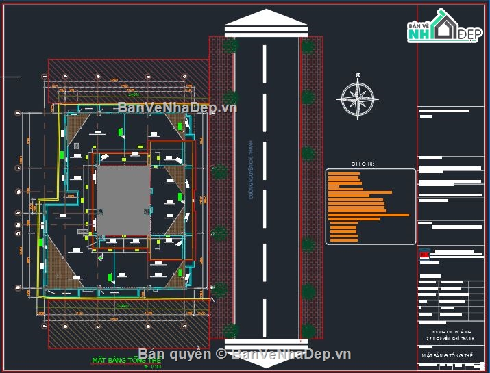 bản vẽ chung cư 17 tầng,thiết kế chung cư cao tầng,hồ sơ thiết kế chung cư