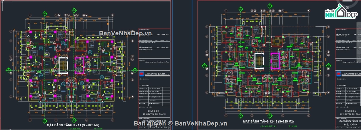 bản vẽ chung cư 17 tầng,thiết kế chung cư cao tầng,hồ sơ thiết kế chung cư