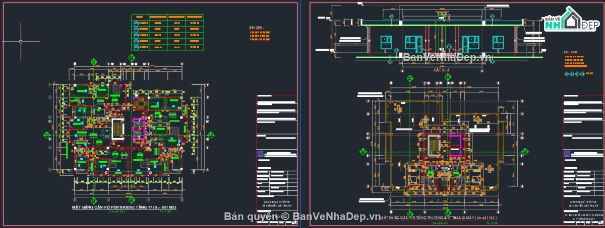 bản vẽ chung cư 17 tầng,thiết kế chung cư cao tầng,hồ sơ thiết kế chung cư