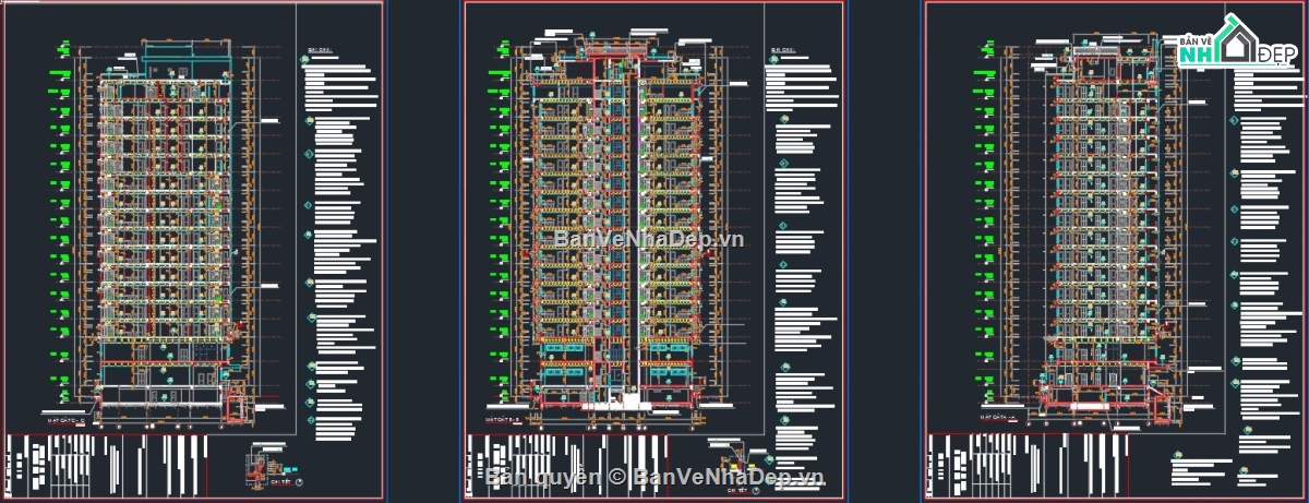 bản vẽ chung cư 17 tầng,thiết kế chung cư cao tầng,hồ sơ thiết kế chung cư