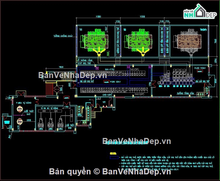 trạm biến áp,Cad trạm biến áp,cad trạm 110kv GIS