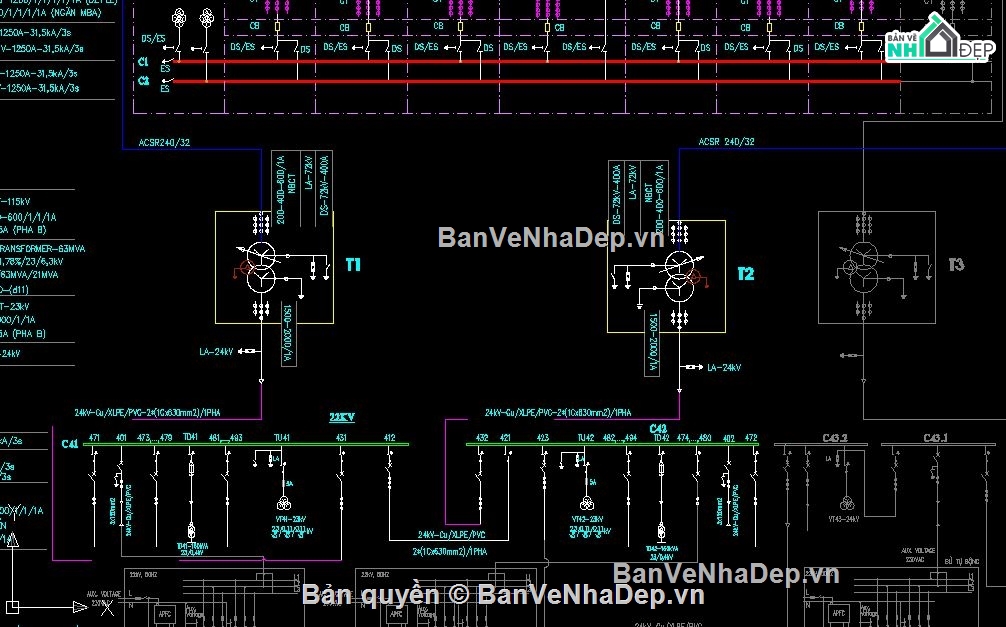 trạm biến áp,Cad trạm biến áp,cad trạm 110kv GIS