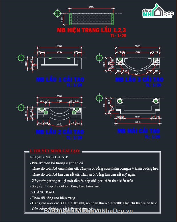 Cải tạo nhà phố đẹp,Bản vẽ cải tạo nhà phố đẹp,Bản vẽ nhà phố tân cổ điển