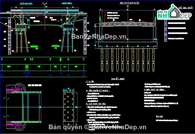 phương án cầu,cầu cống,lập phương án cầu,bản vẽ cầu nhịp 15m