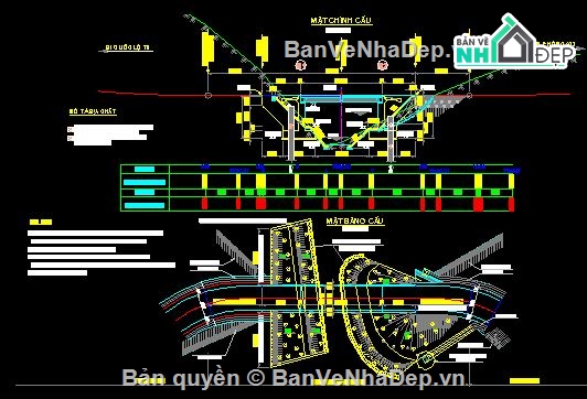 phương án cầu,cầu cống,lập phương án cầu,bản vẽ cầu nhịp 15m