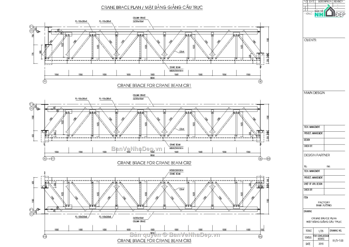 Bản vẽ cầu trục 5T,Chi tiết cầu trục 40m,Kết cấu dầm cầu trục,Dầm cầu trục nhà xưởng,Thiết kế dầm đỡ cầu trục,Chi tiết dầm cầu trục