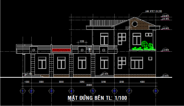 Bản vẽ mặt bằng,mặt bằng,Bản vẽ mặt đứng,Mẫu nhà ở 1 tầng