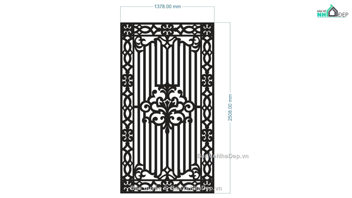 cổng dxf,cổng cnc,cổng 1 cánh