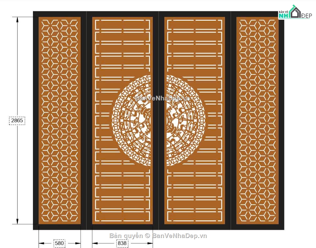 cổng 4 cánh cnc,cổng dxf,cnc 4 cánh
