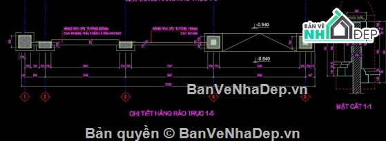 Cổng tường rào,file cad cổng tường rào,cổng tường rào file cad