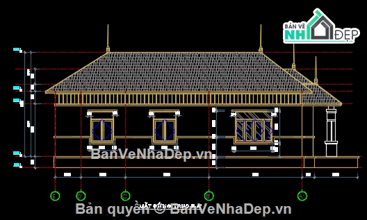 nhà 3 phòng ngủ,Bản vẽ nhà 1 tầng đẹp,nhà 1 tầng