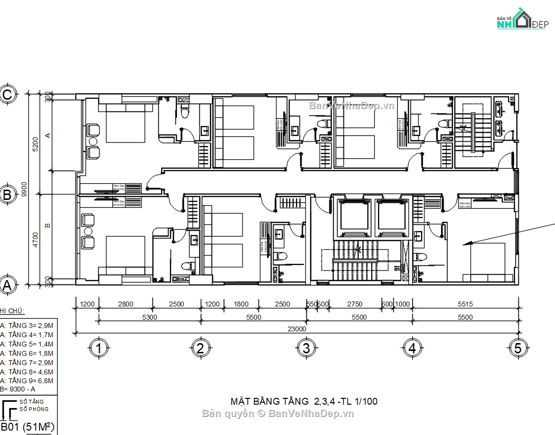 bản vẽ điện nước,điện nước khách sạn,khách sạn