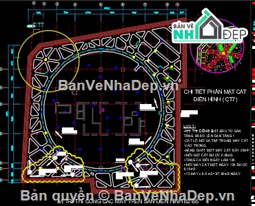 bản vẽ đục phá sàn biện pháp tầng hầm,đục phá sàn đạo,phương pháp cắt bê tông bằng dây